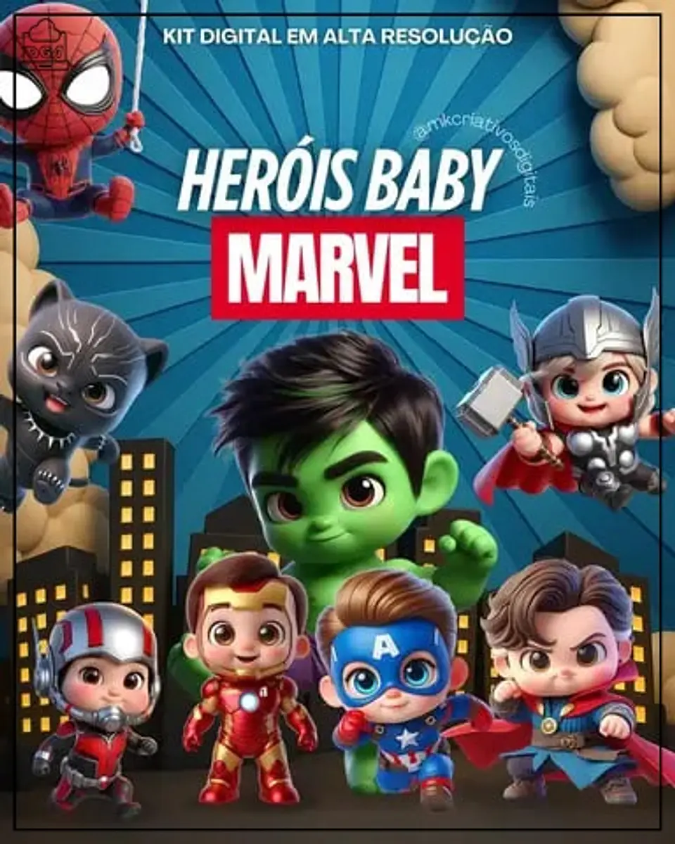 Kit Digital Hérois Baby Marvel 64 1