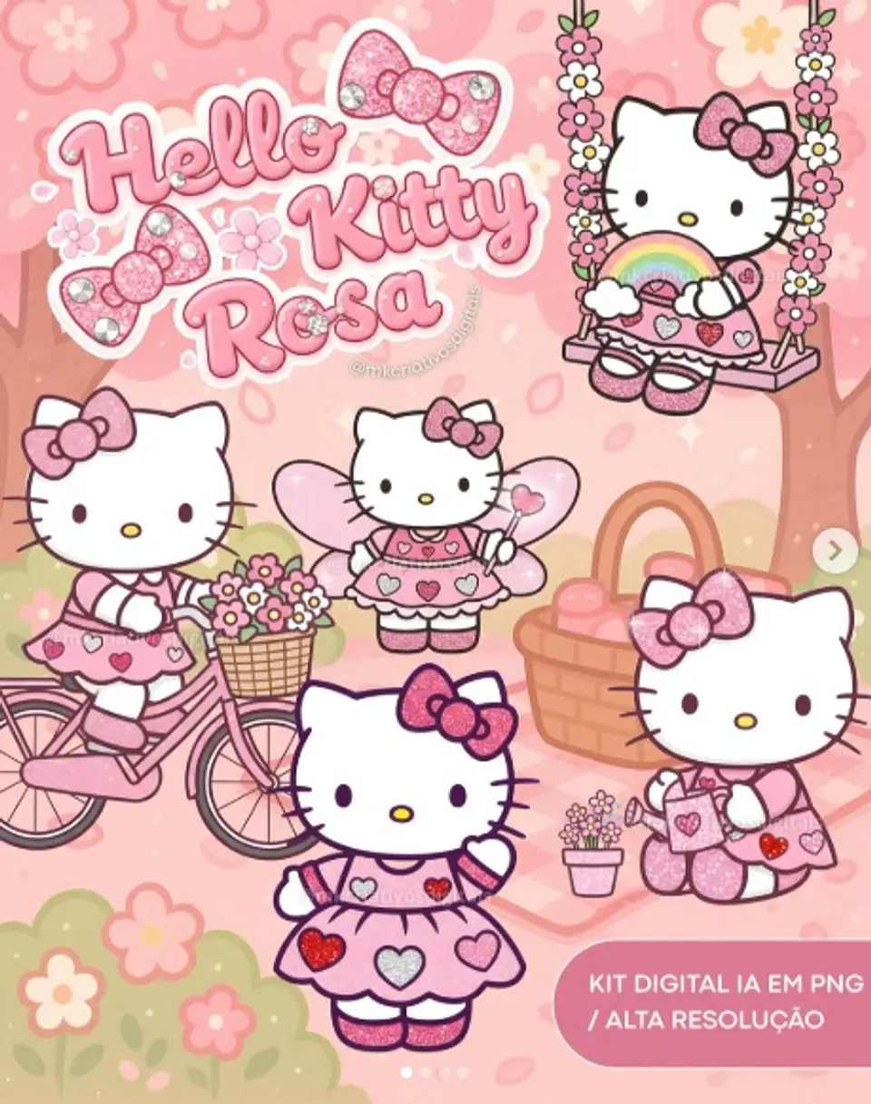 Kit Digital Hello Kitty Rosa 62 1