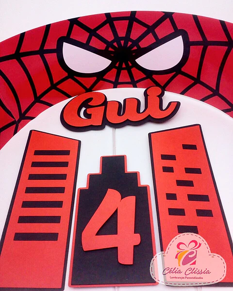 Arquivo de Corte Topo de Bolo Homem Aranha Spider Man 4