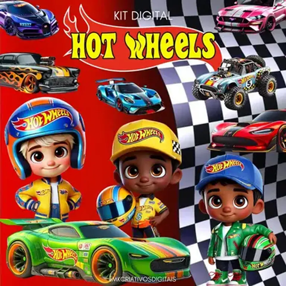 Kit Digital Hot Wheels 60 1