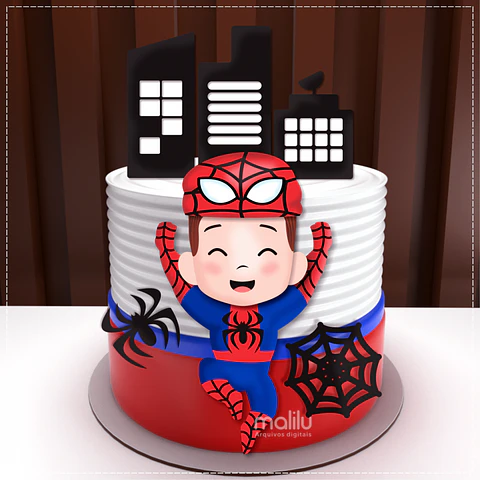 Arquivo de Corte Topo de Bolo Homem Aranha Spider Man 2