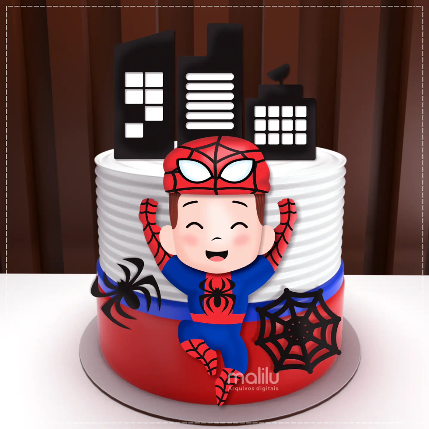 Arquivo de Corte Topo de Bolo Homem Aranha Spider Man 2 1
