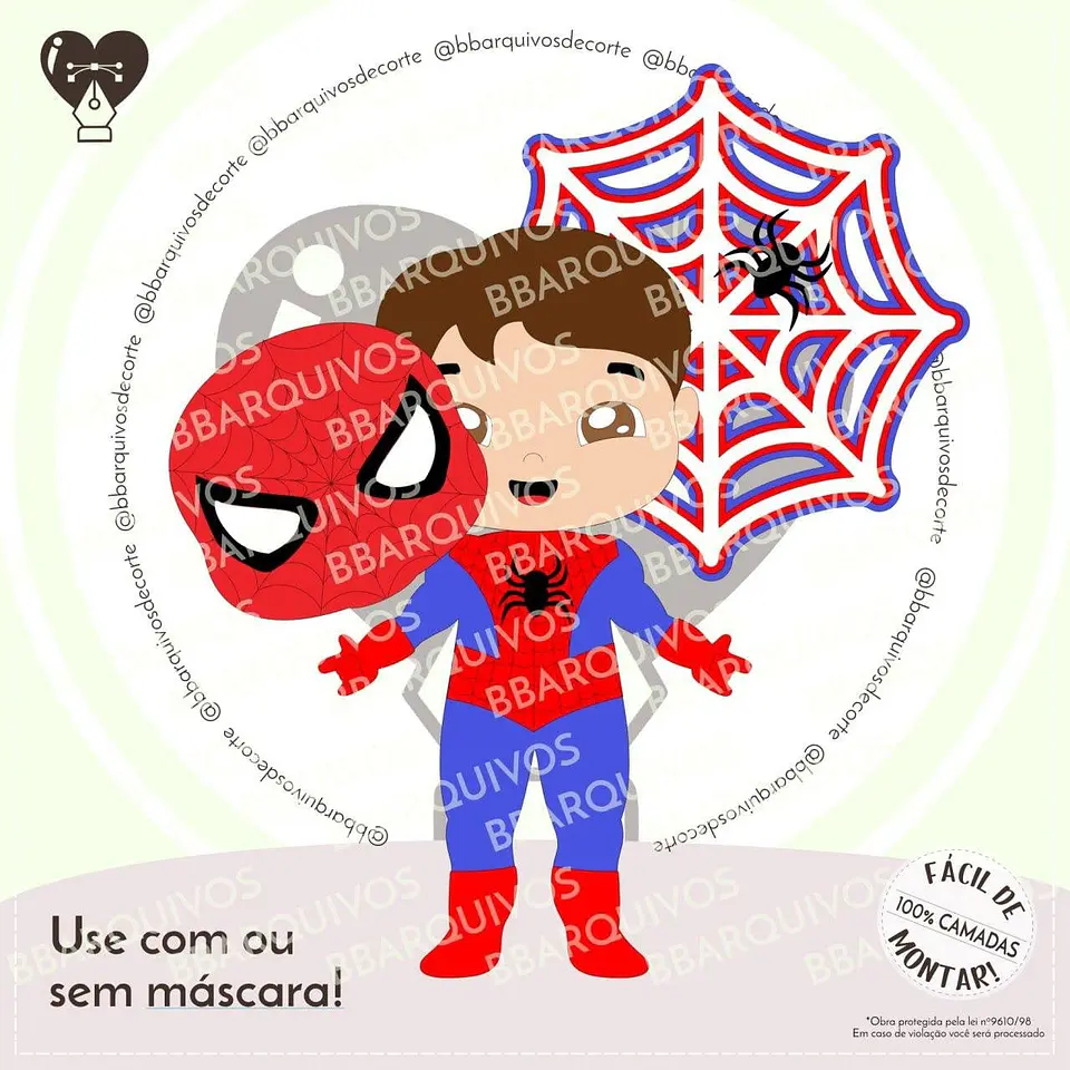Arquivo de Corte Topo de Bolo Homem Aranha Spider Man 1 1