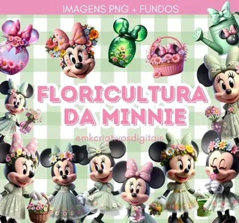 Kit Digital Floricultura Minnie 53