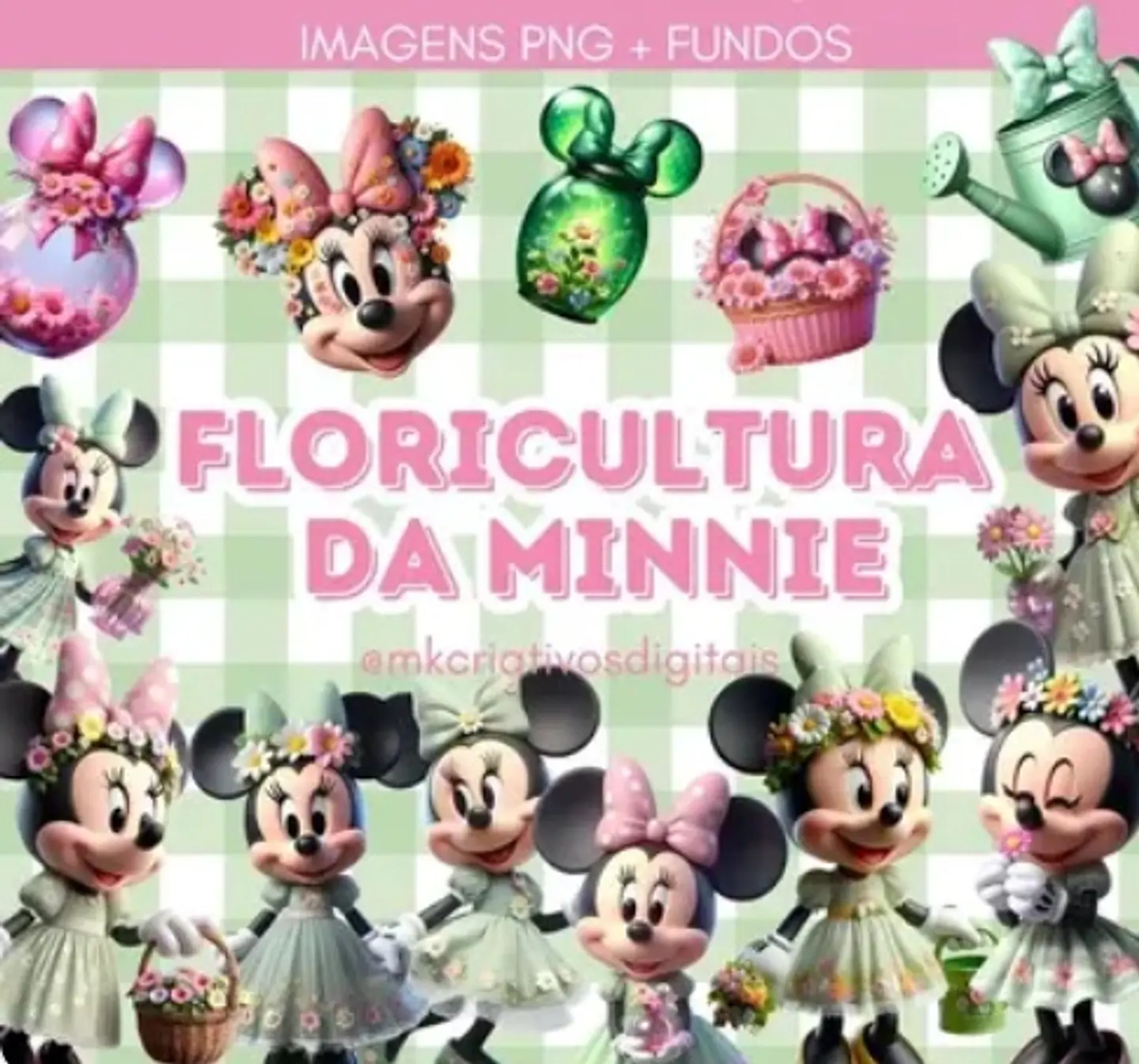 Kit Digital Floricultura Minnie 53 1
