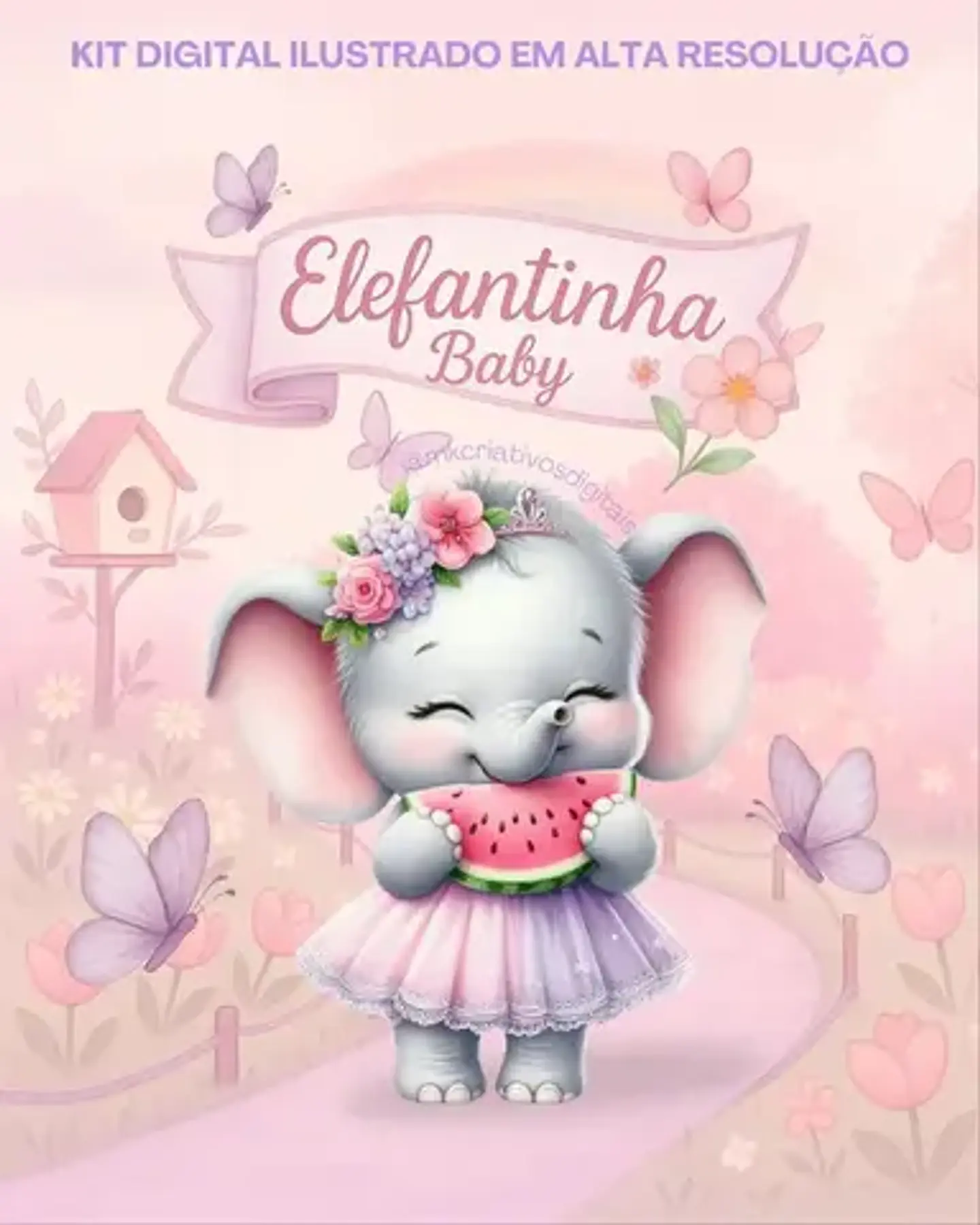 Kit Digital Elefantinha Baby 46 1