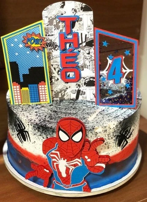 Arquivo de Corte Topo de Bolo Homem Aranha Spider Man 17