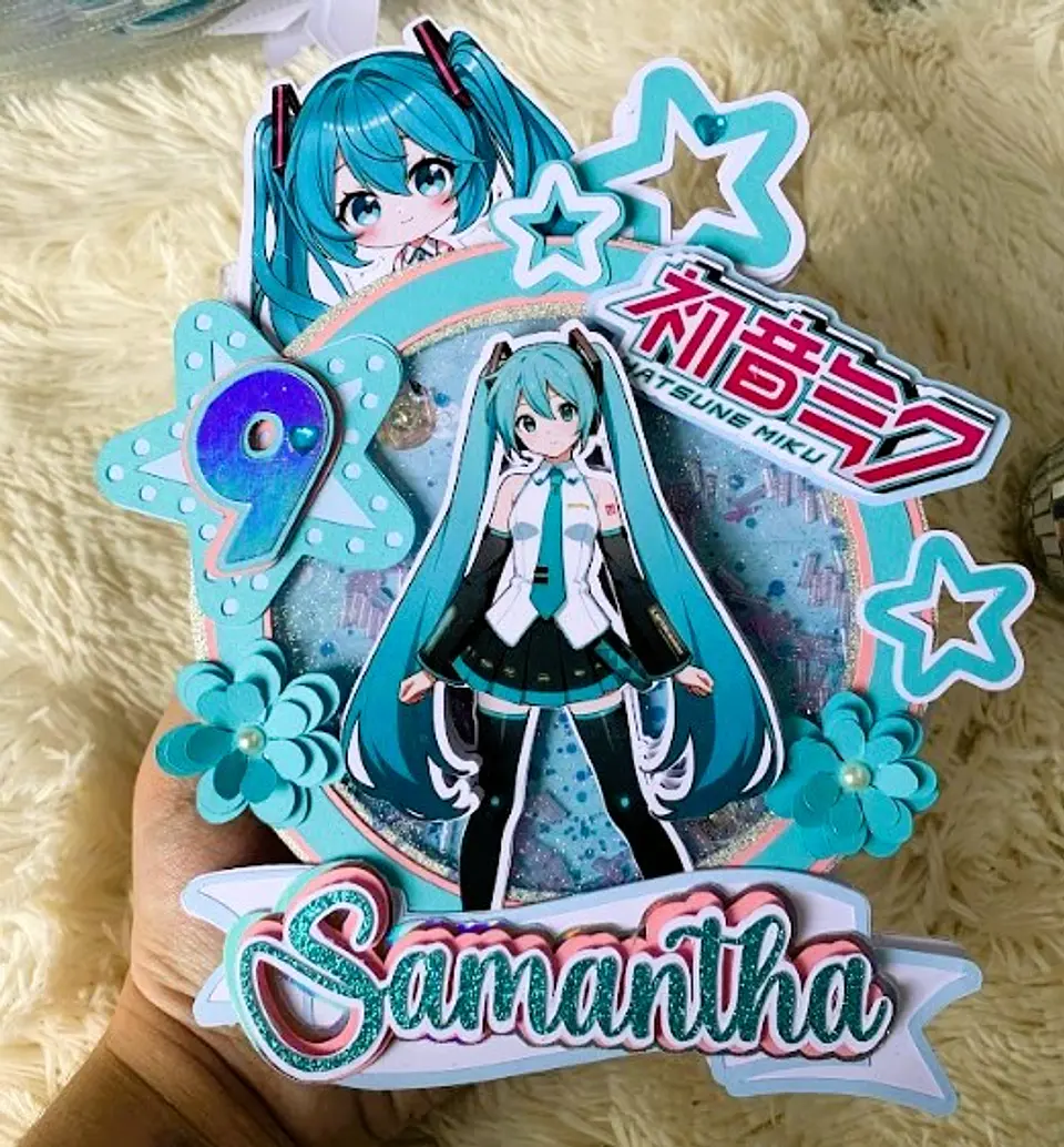 Arquivo de Corte Topo de Bolo Hatsume Miku 1 1