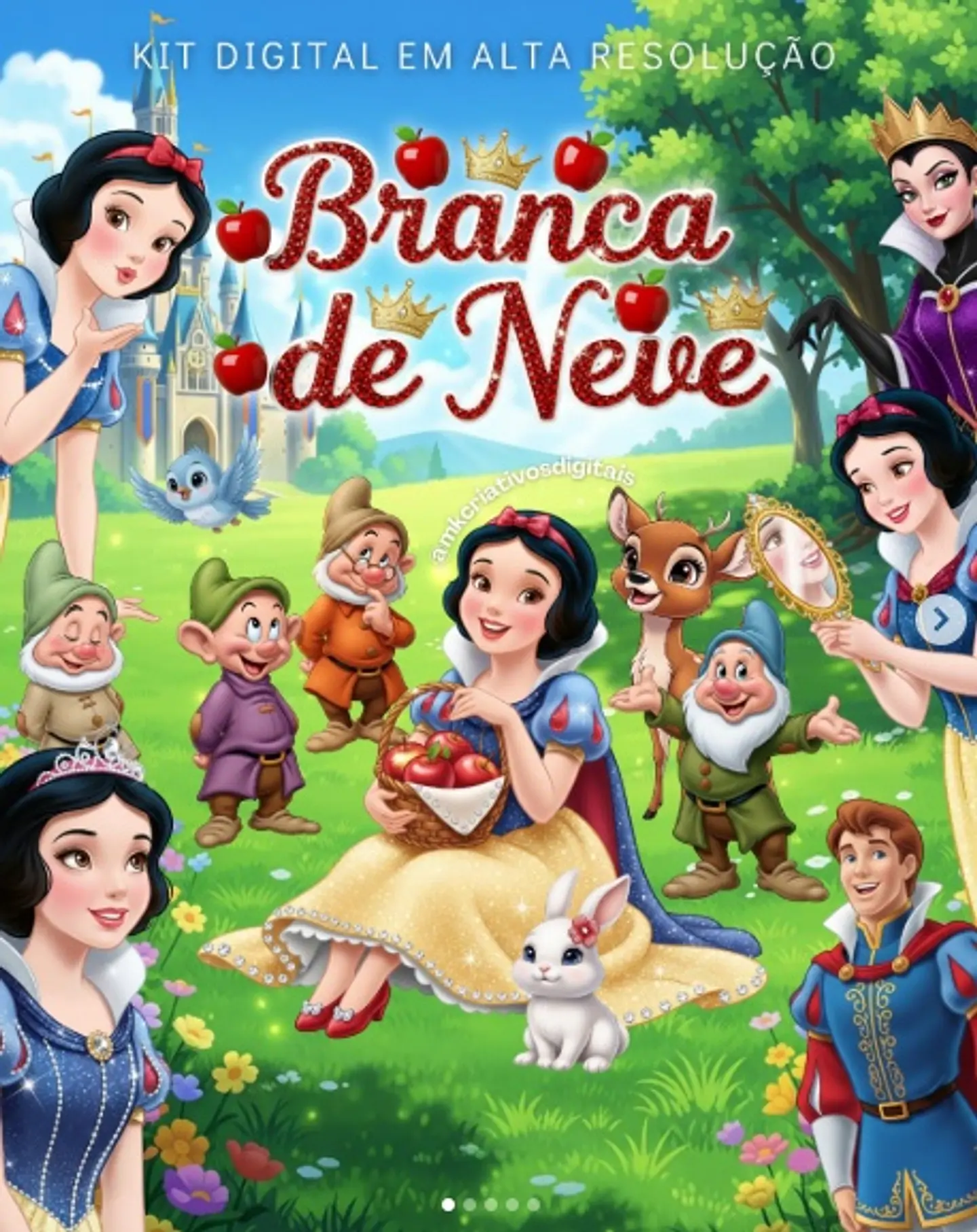 Kit Digital Branca de Neve Luxo 24 1