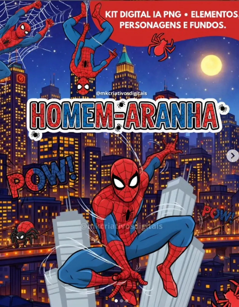 Kit Digital Homem Aranha Tradicional 59 1