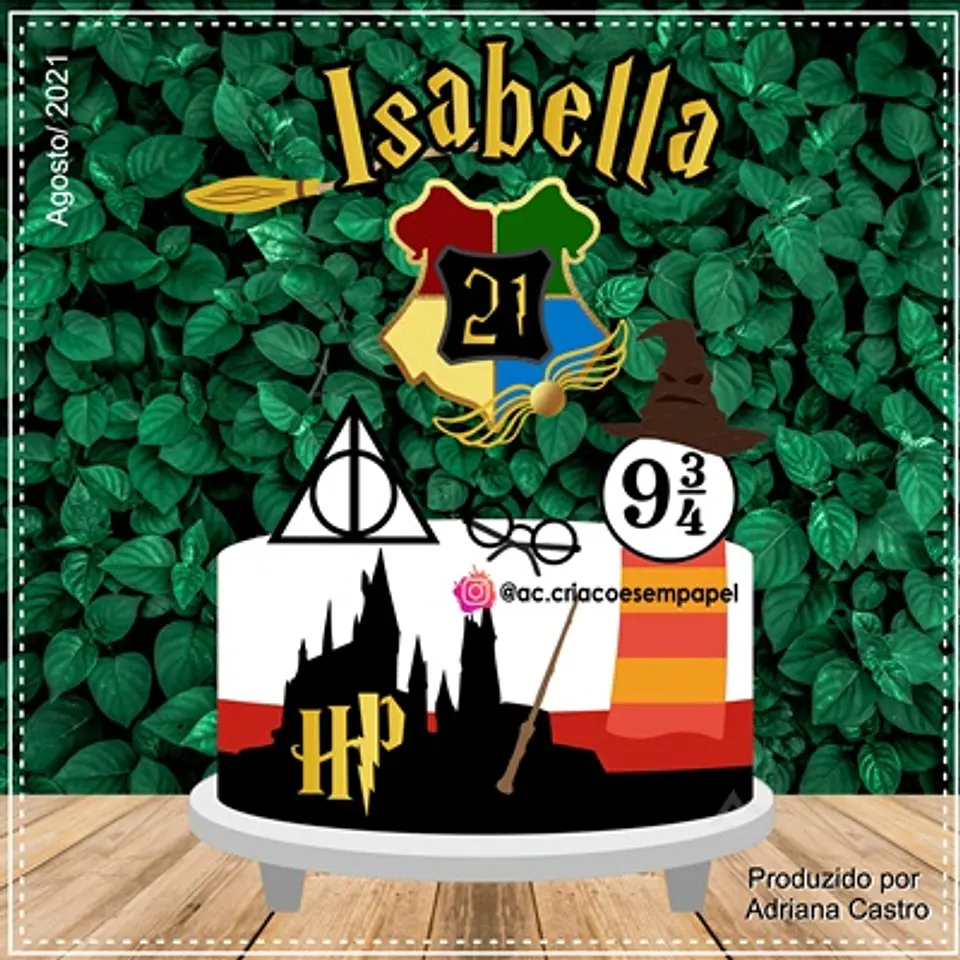 Arquivo de Corte Topo de Bolo Harry Potter 4 1
