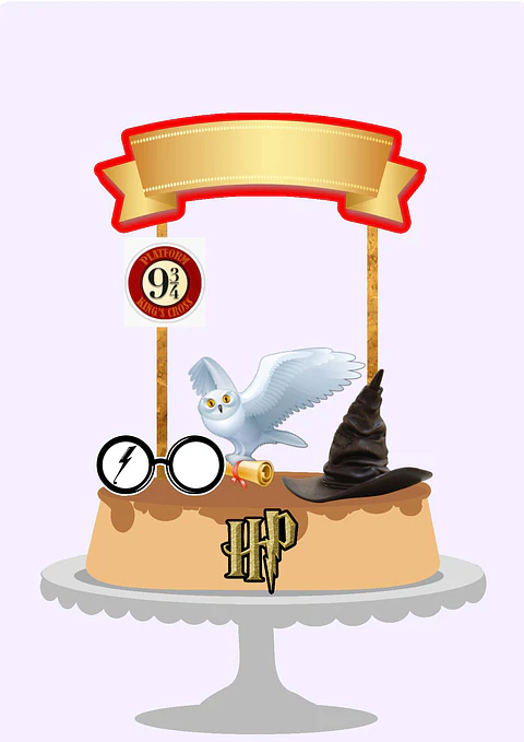 Arquivo de Corte Topo de Bolo Harry Potter 1