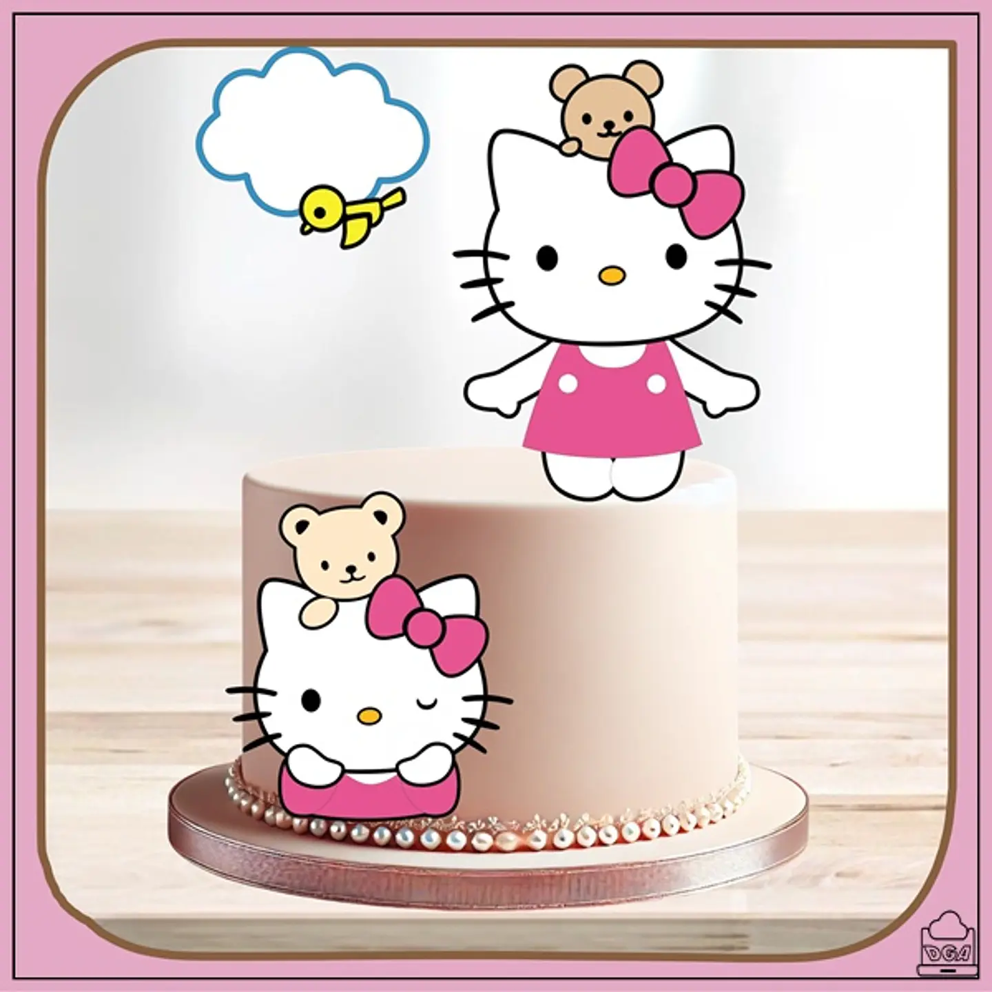 Arquivo de Corte Topo de Bolo Hello Kitty 29 1