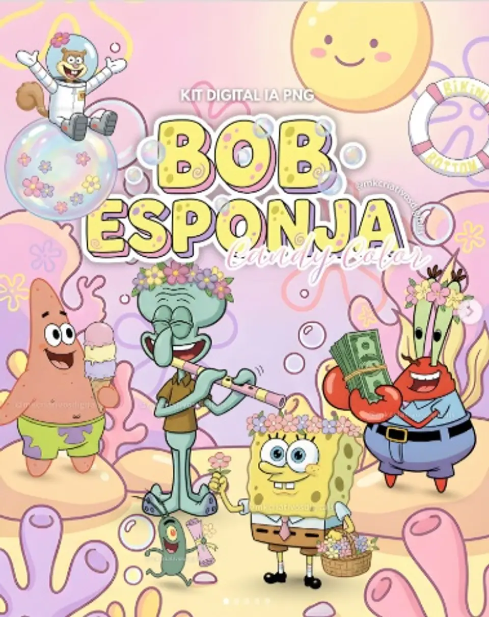 Kit Digital Bob Esponja Candy Color 19 1