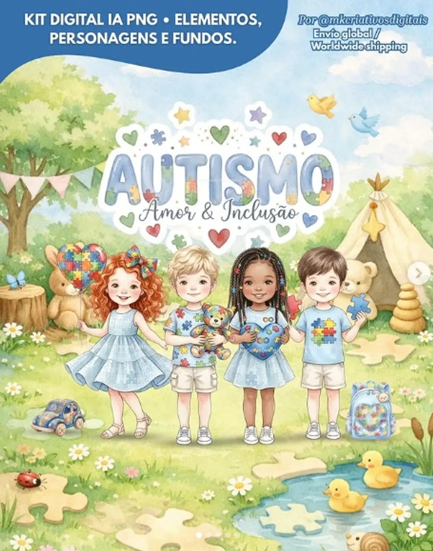Kit Digital Autismo Amor e Inclusão 12 1