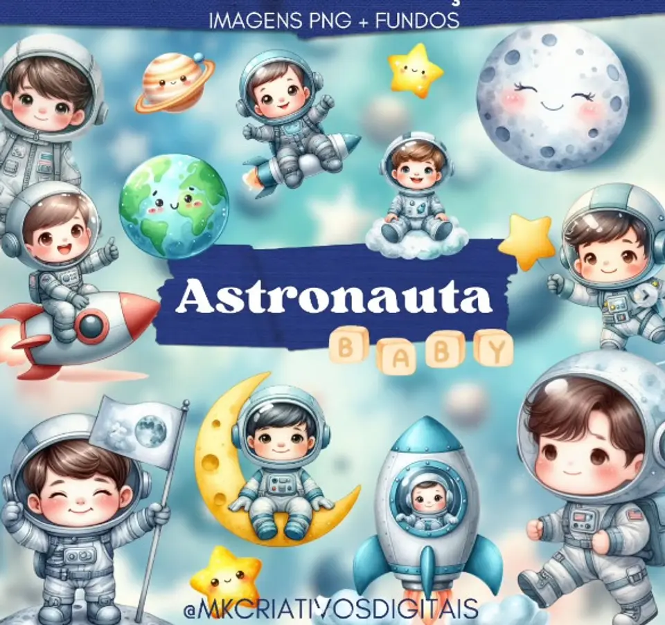 Kit Digital Astronauta Baby 10 1