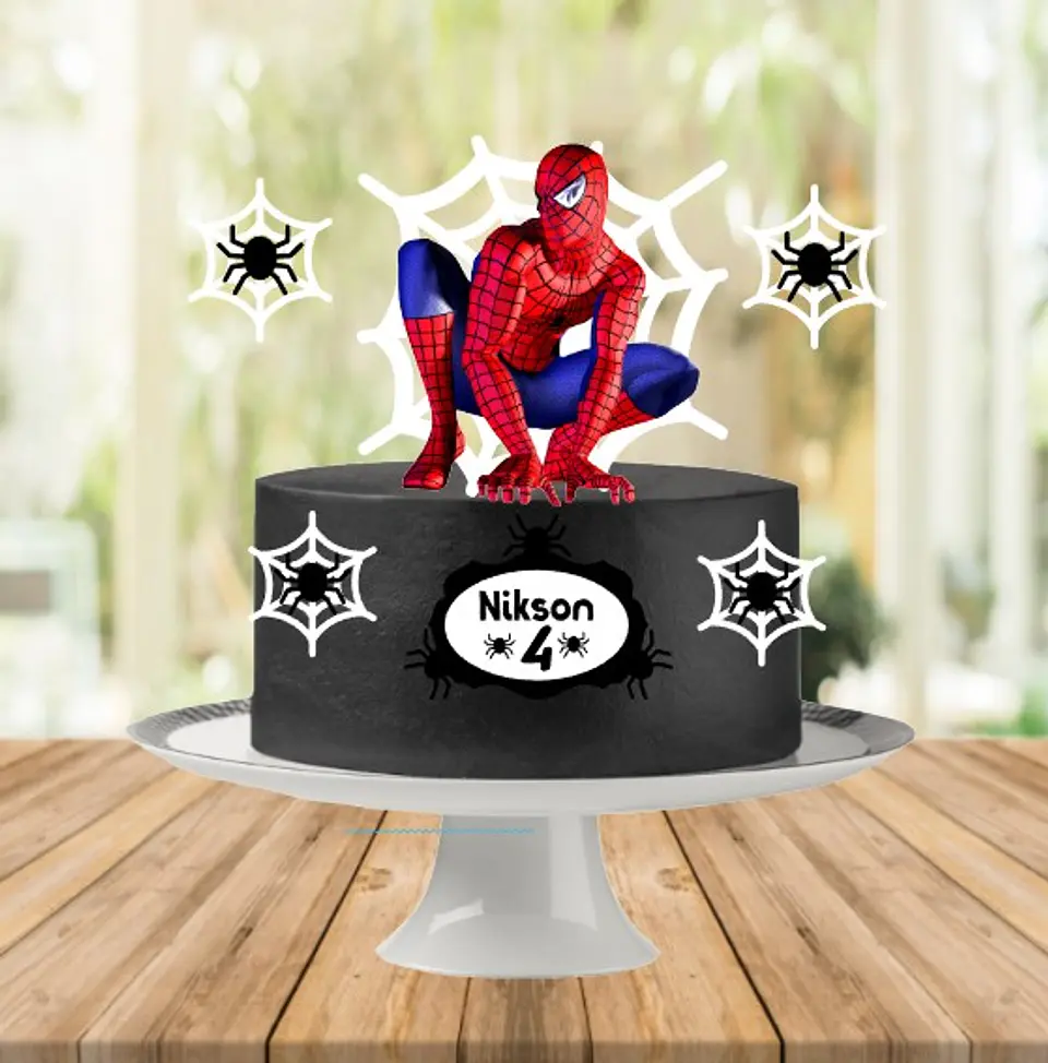 Arquivo de Corte Topo de Bolo Homem Aranha Spider Man 48 1