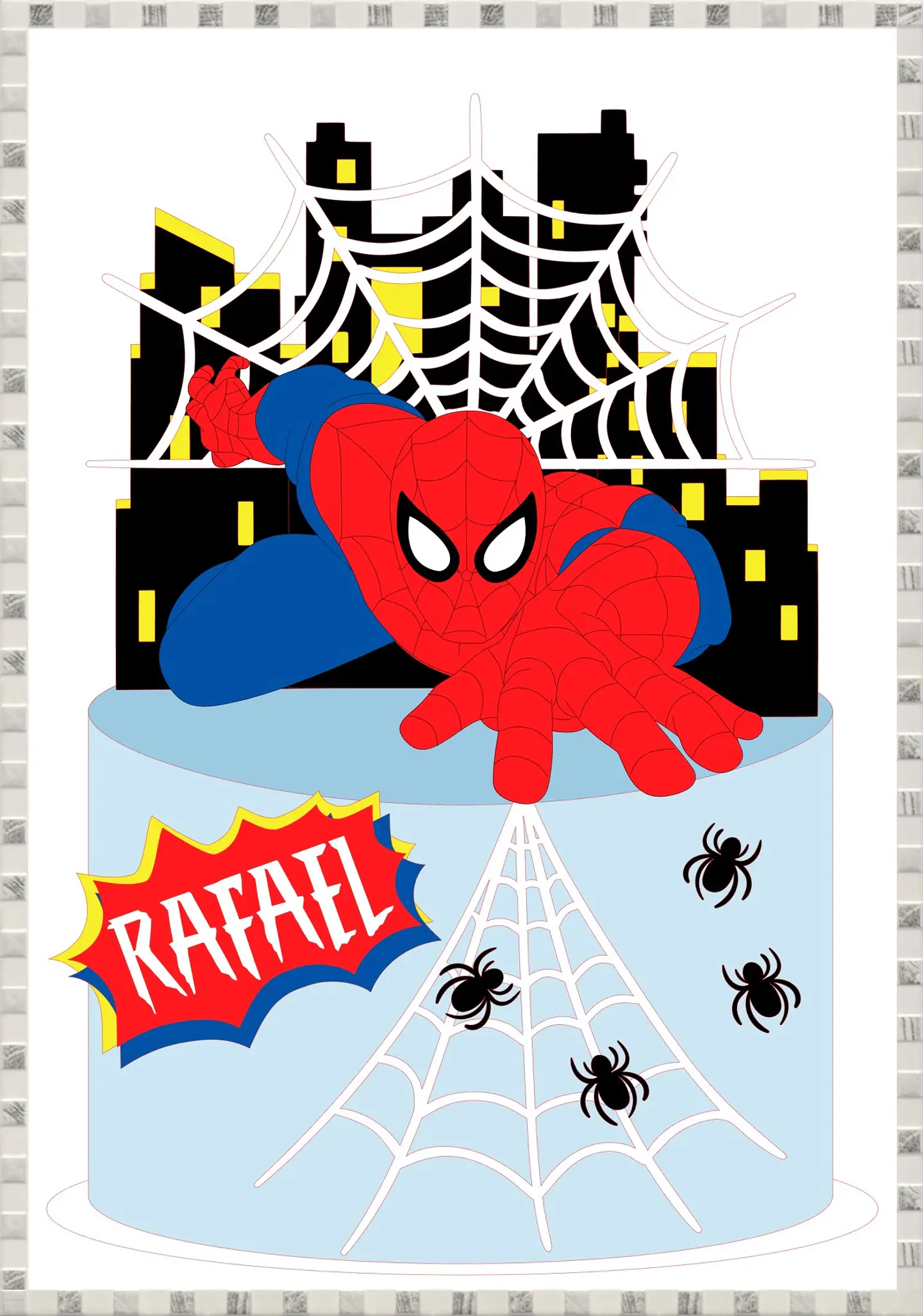 Arquivo de Corte Topo de Bolo Homem Aranha Spider Man 28 1