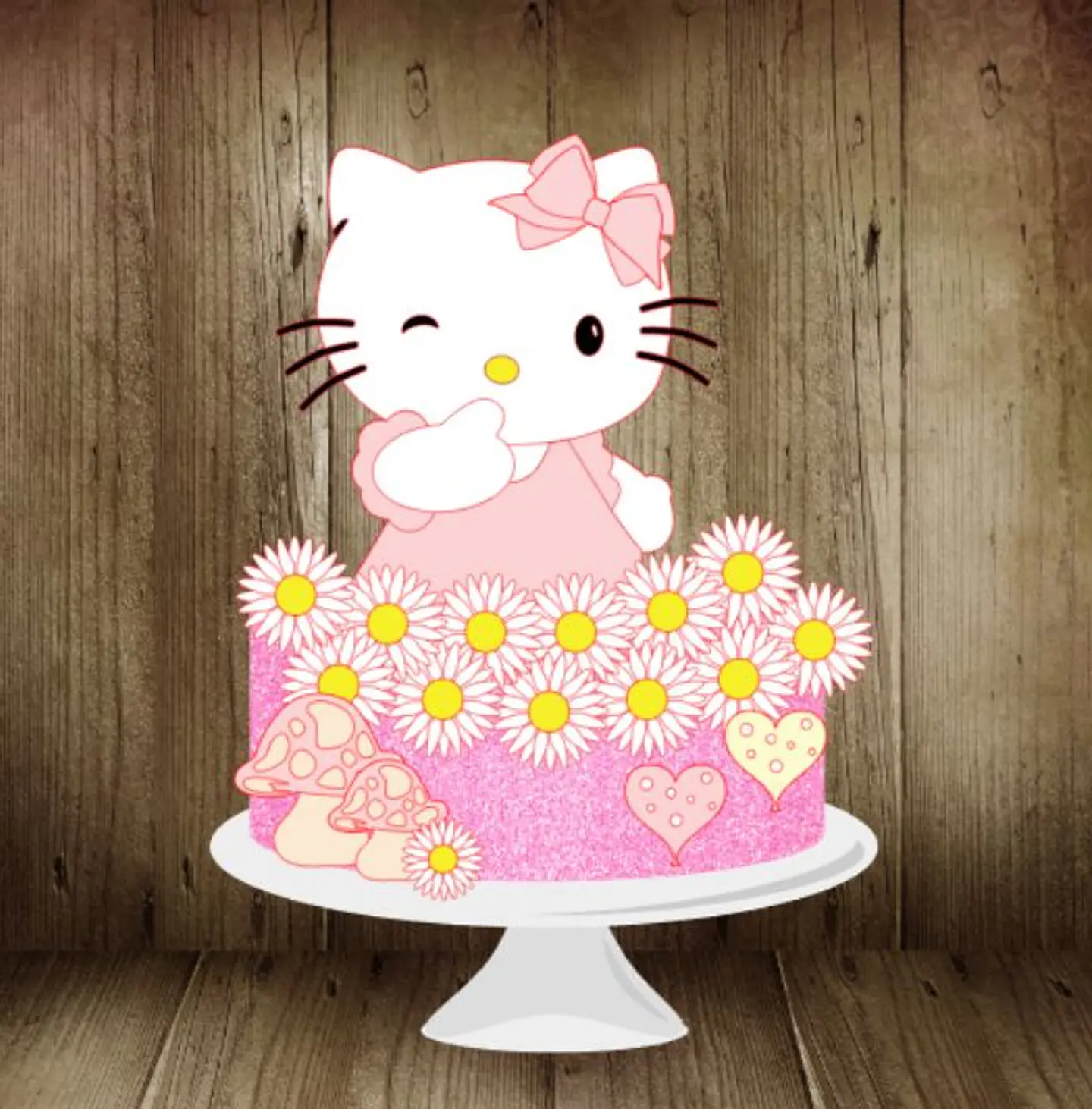 Arquivo de Corte Topo de Bolo Hello Kitty 13 1