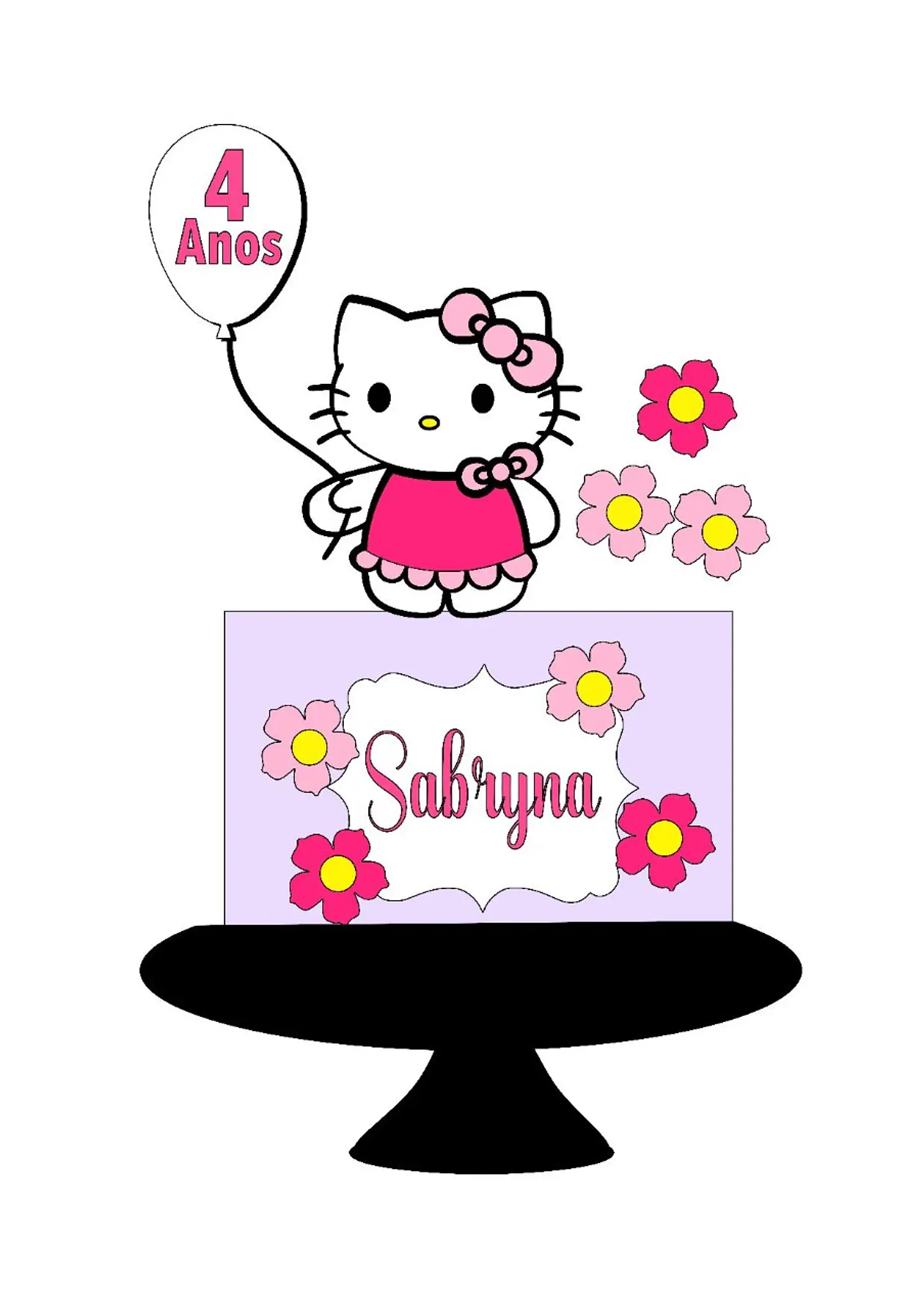 Arquivo de Corte Topo de Bolo Hello Kitty 15 1