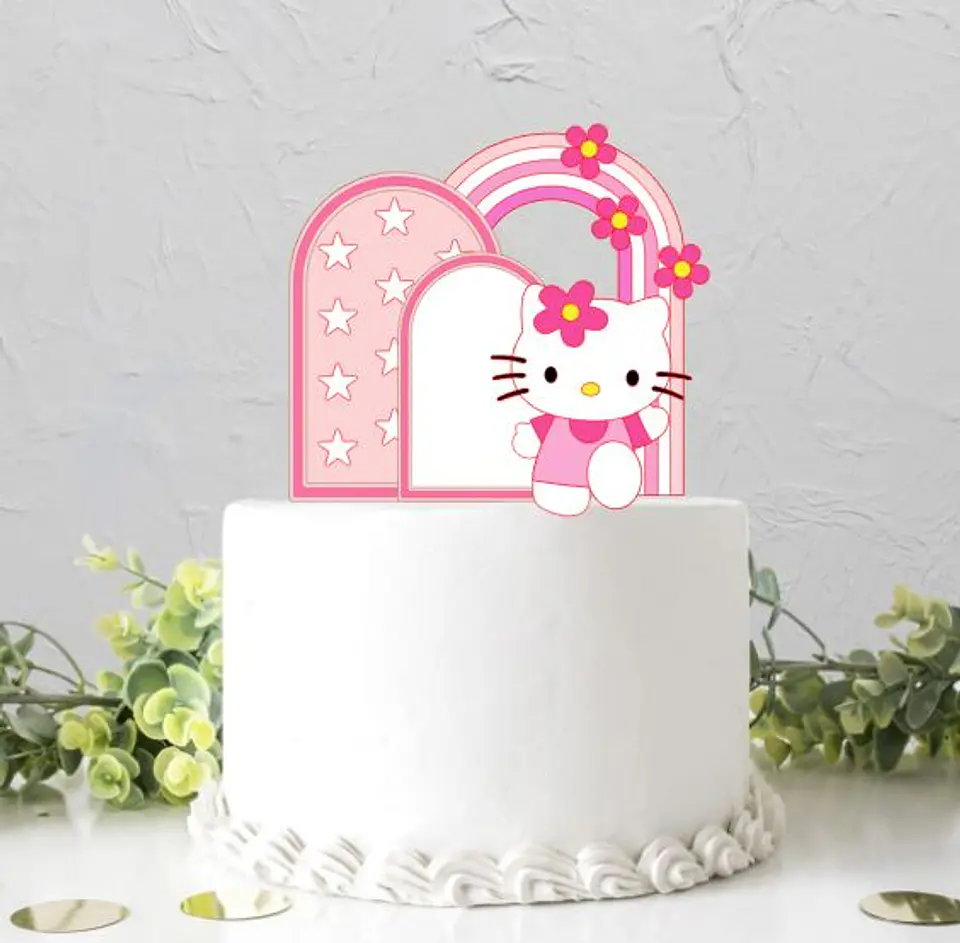 Arquivo de Corte Topo de Bolo Hello Kitty 9 1