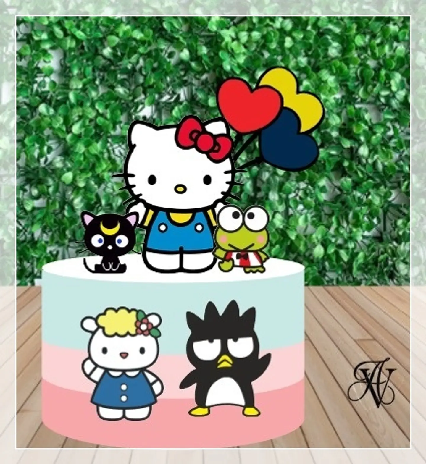 Arquivo de Corte Topo de Bolo Hello Kitty 6 1