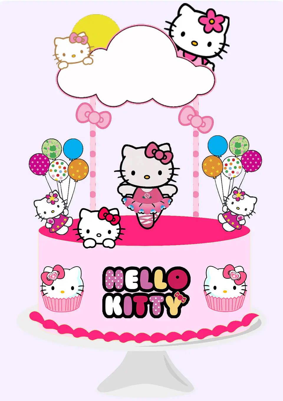 Arquivo de Corte Topo de Bolo Hello Kitty 1 1