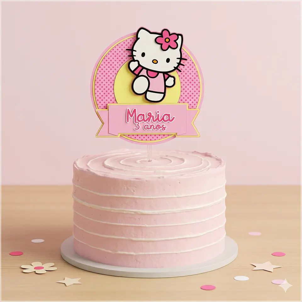 Arquivo de Corte Topo de Bolo Hello Kitty 31 1