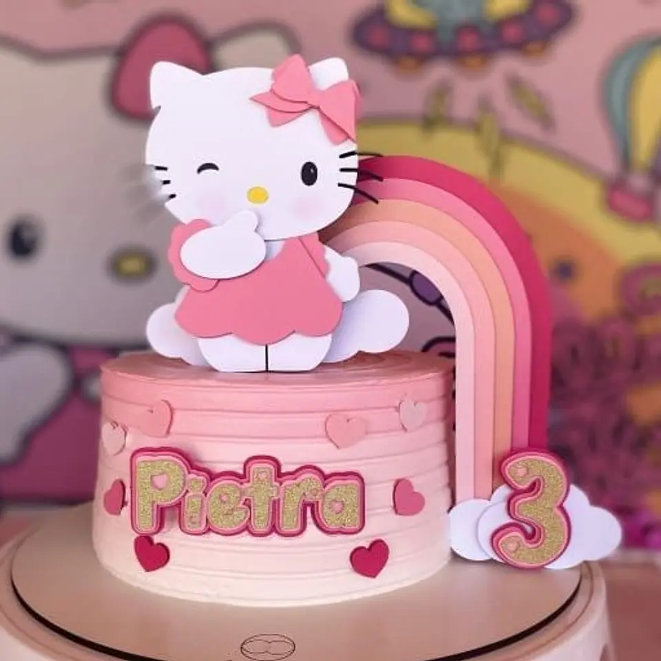 Arquivo de Corte Topo de Bolo Hello Kitty 23 1