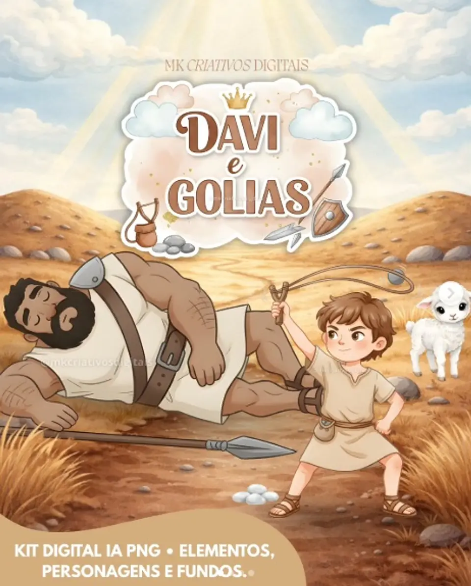 Kit Digital Davi e Golias Aquarela 41 1