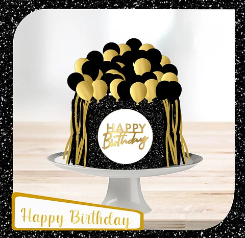 Arquivo de Corte Topo de Bolo Happy Birthday 97