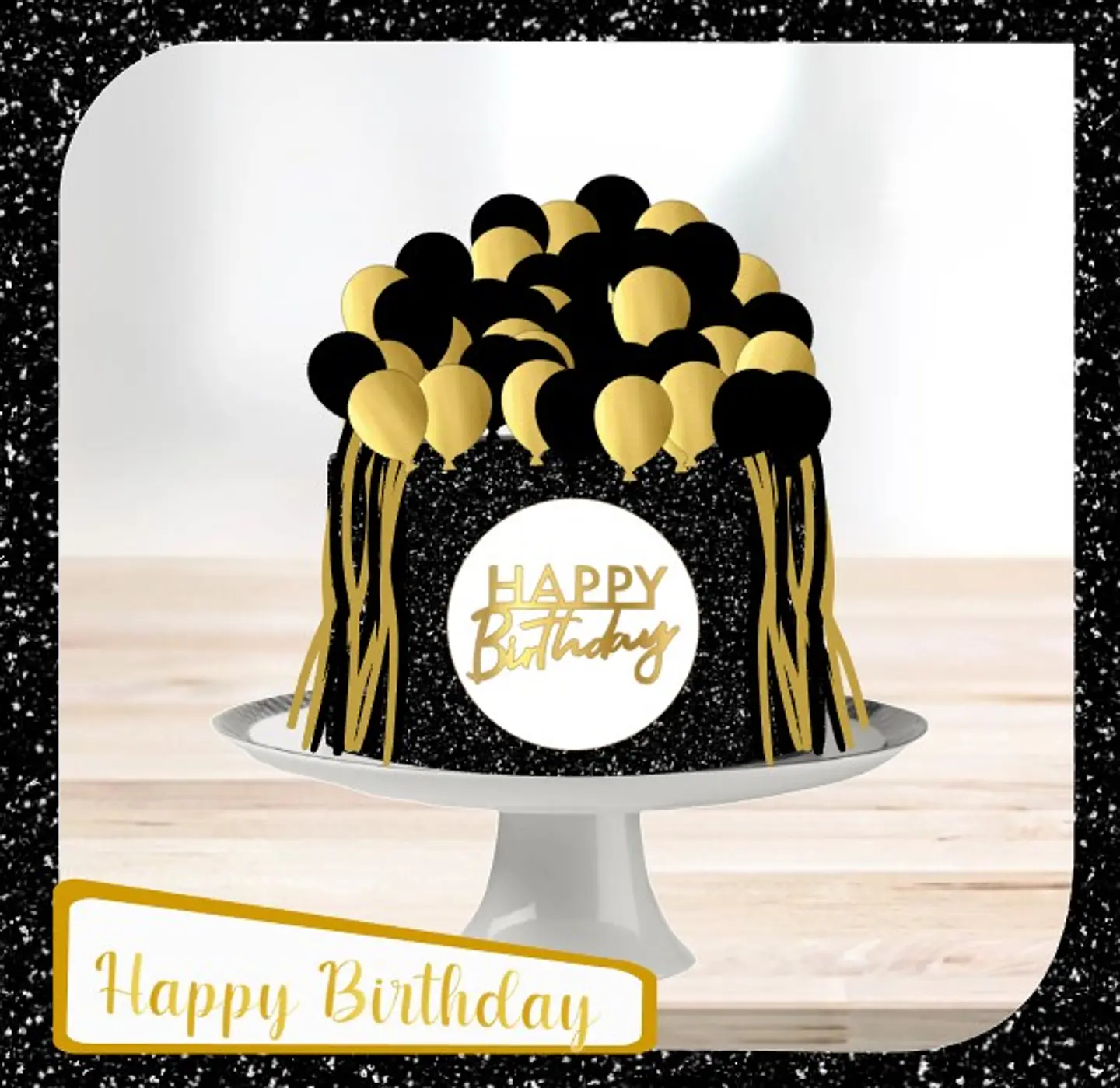 Arquivo de Corte Topo de Bolo Happy Birthday 97 1