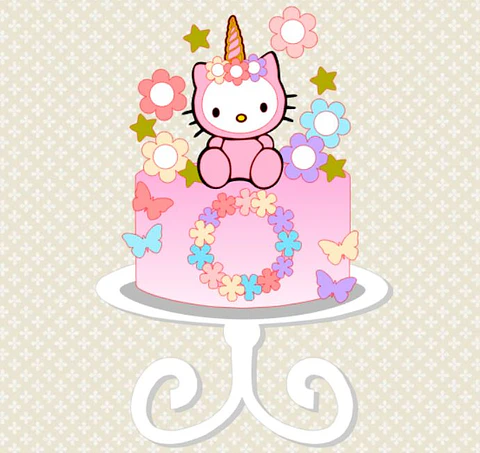 Arquivo de Corte Topo de Bolo Hello Kitty 16