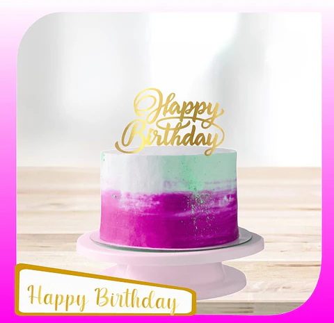 Arquivo de Corte Topo de Bolo Happy Birthday 95