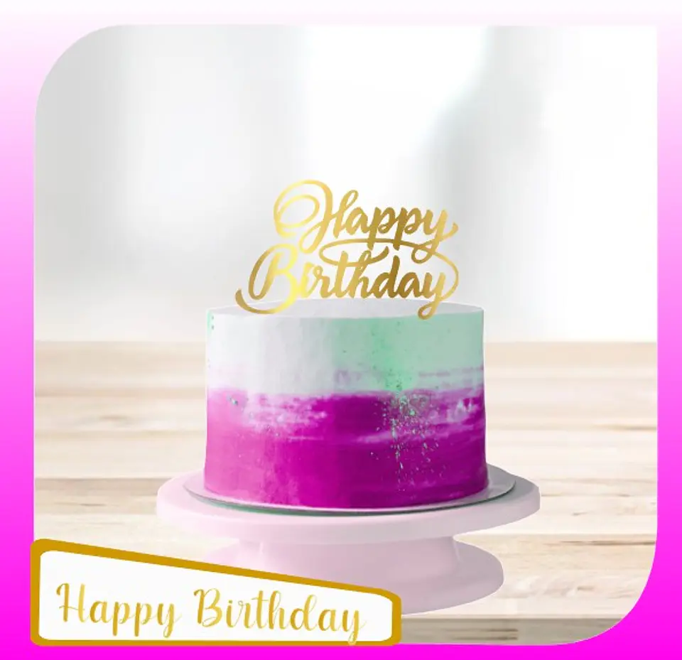 Arquivo de Corte Topo de Bolo Happy Birthday 95 1