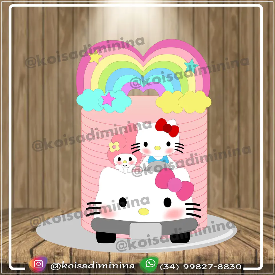 Arquivo de Corte Topo de Bolo Hello Kitty 11 1