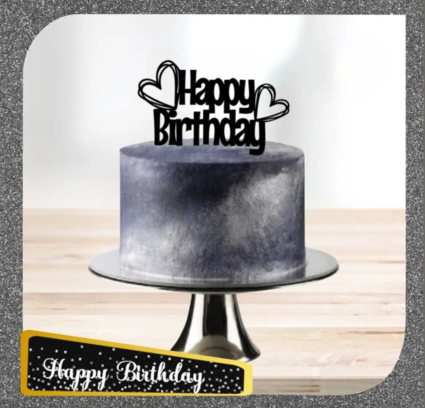 Arquivo de Corte Topo de Bolo Happy Birthday 94 1