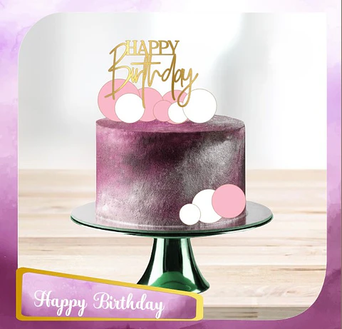Arquivo de Corte Topo de Bolo Happy Birthday 93