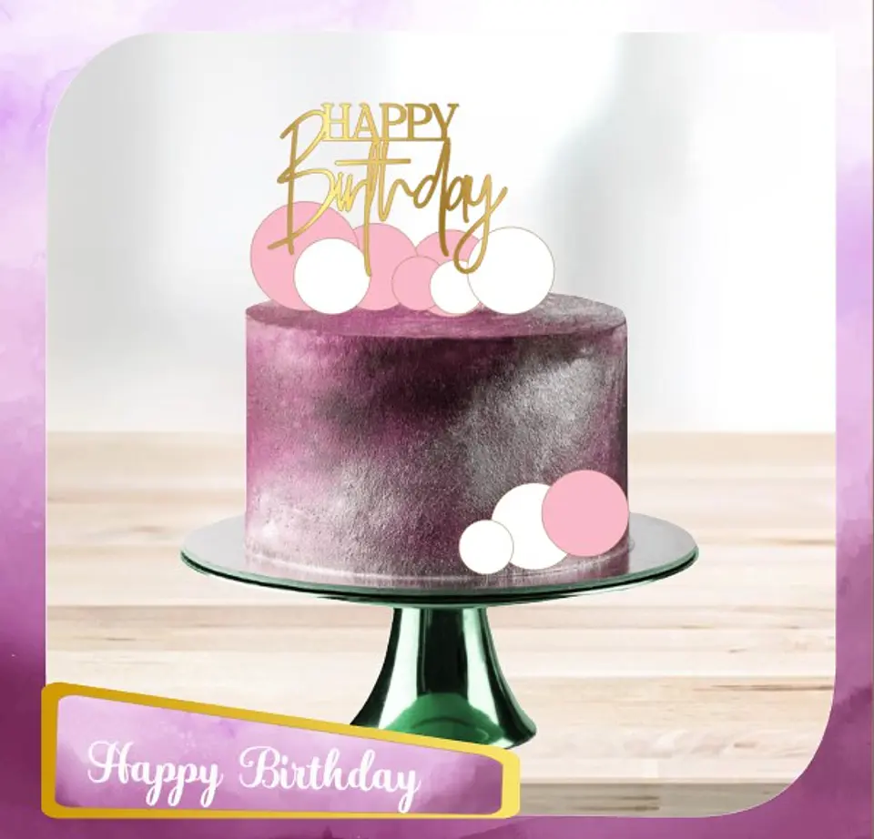 Arquivo de Corte Topo de Bolo Happy Birthday 93 1
