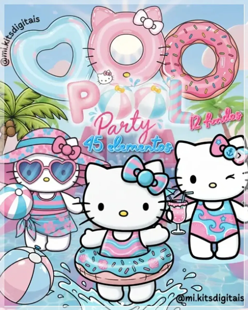 Kit Digital Pool Party Hello Kitty 69 1