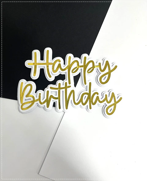 Arquivo de Corte Topo de Bolo Happy Birthday 83