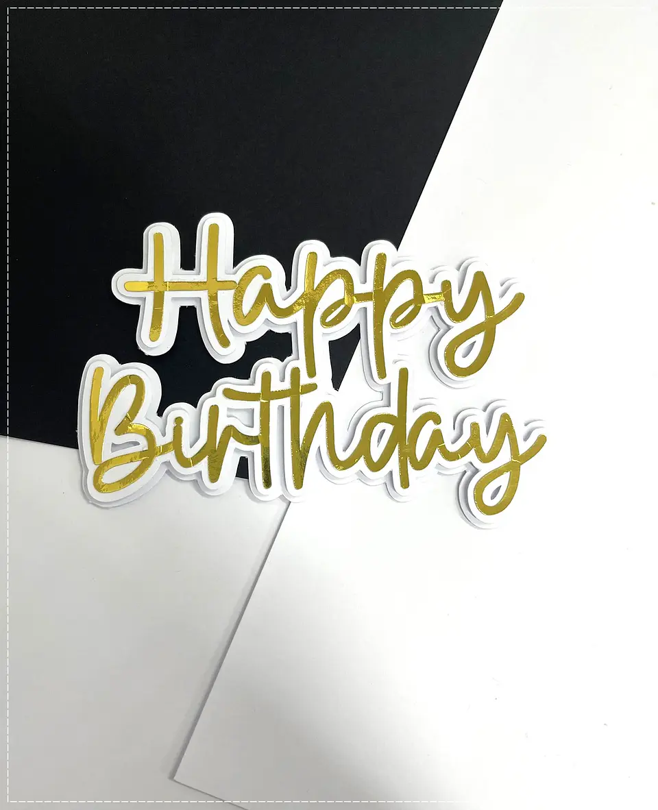 Arquivo de Corte Topo de Bolo Happy Birthday 83 1
