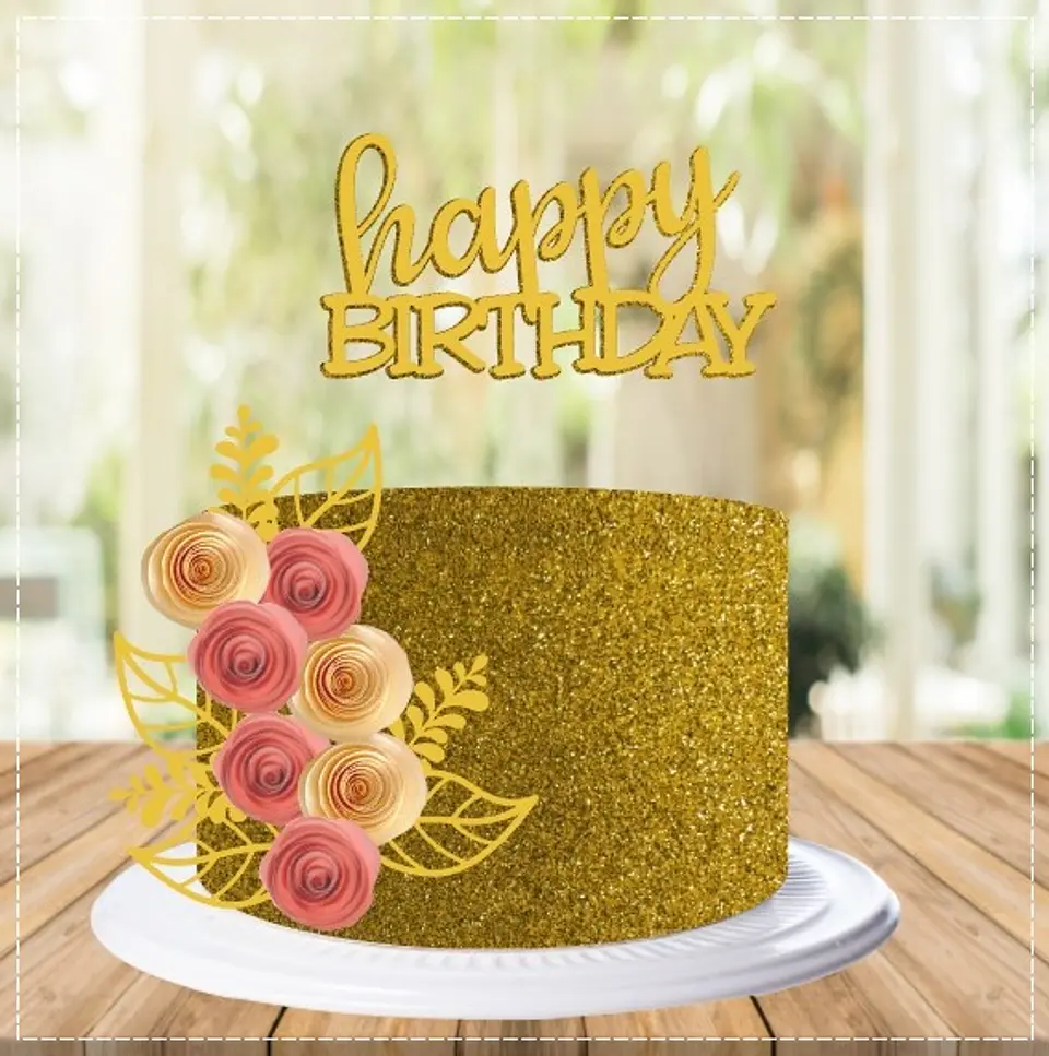 Arquivo de Corte Topo de Bolo Happy Birthday 81 1