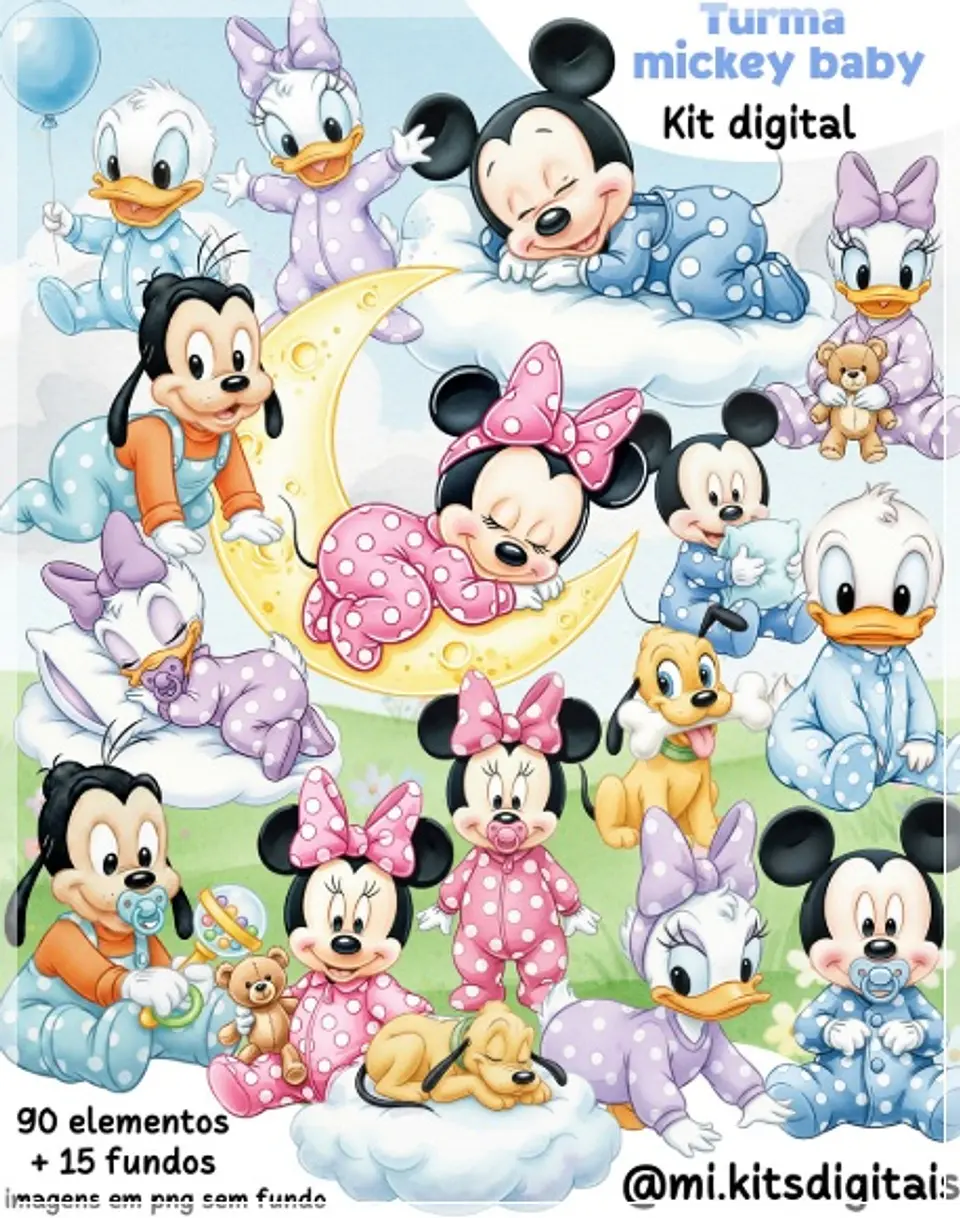 Kit Digital Turma do Mickey Baby 85 1