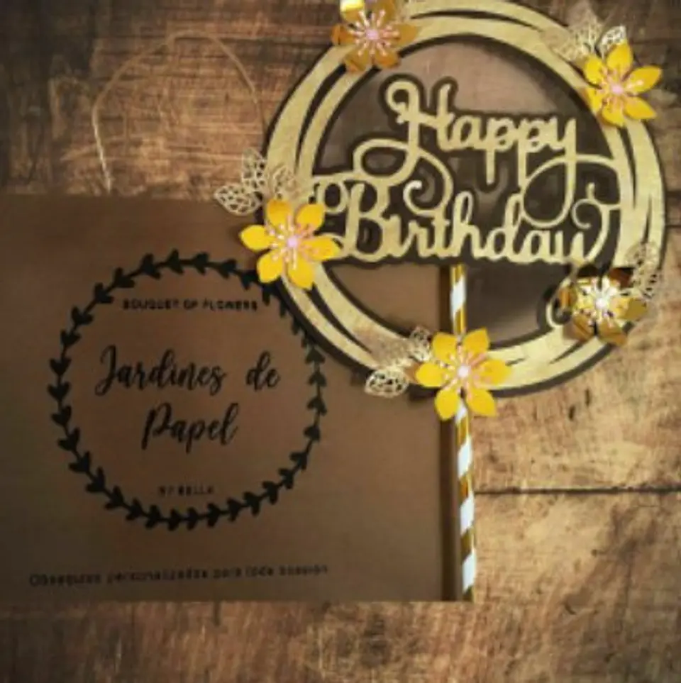 Arquivo de Corte Topo de Bolo Happy Birthday 73 1