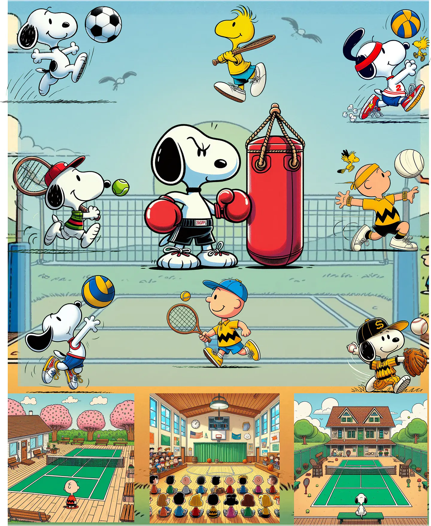 Kit Digital Snoopy Esportista 81 1