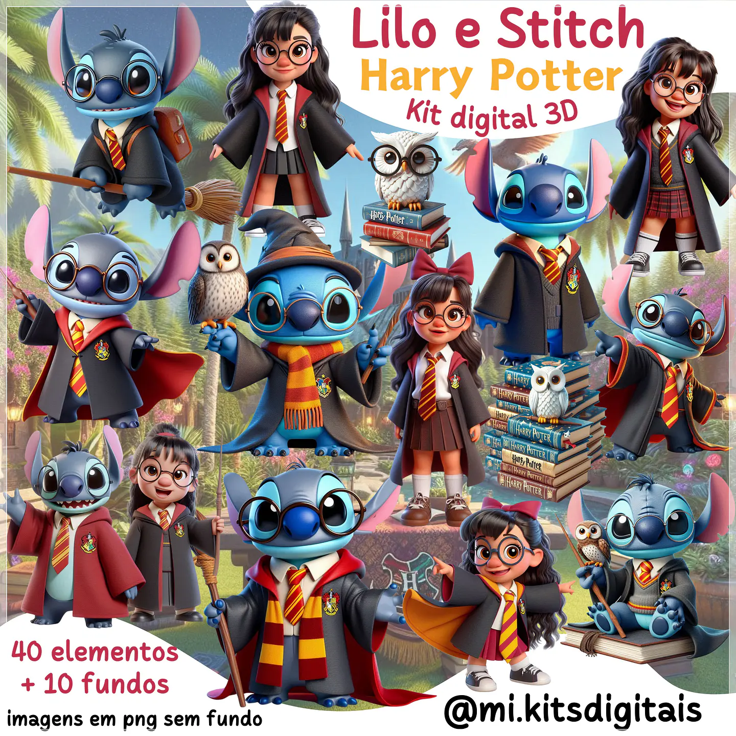 Kit Digital Lilo & Stitch Harry Potter 42 1