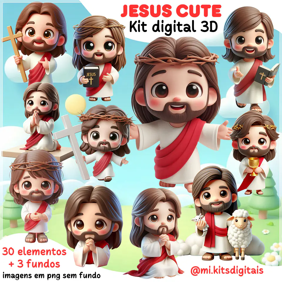 Kit Digital Jesus Cute 3d 39 1