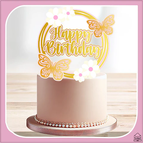 Arquivo de Corte Topo de Bolo Happy Birthday 105