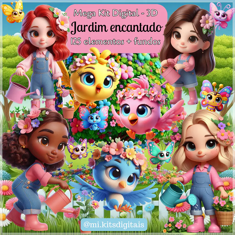 Kit Digital Jardim Encantado 3d 38 1